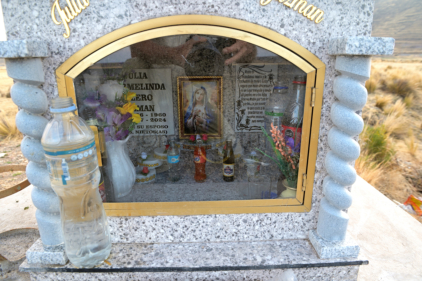 Gedenkstätte eines Verunglückten