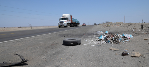Reifen und Müll - allgegenwärtig an Fernstraßen